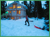 Sledding at the High Lonesome Hut