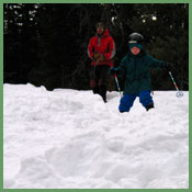 Skiing at the High Lonesome Hut